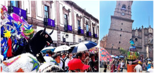 Figura 1. La fiesta popular “El Torito de Petate”, realizada durante el Carnaval, es parte de los imaginarios de la ciudad. Imágenes de F. J. Fuentes F.
