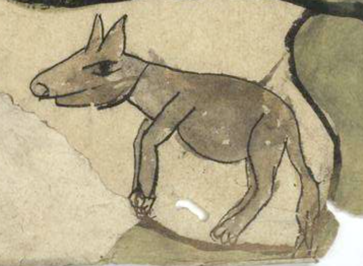Figura 10. Posible representación de un lobo mexicano.