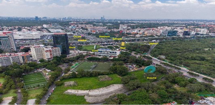 Figura 3. Distribuidor vial en el cruce del Anillo Periférico con avenida Insurgentes. Fuente: Christoffer Lara, 2022.